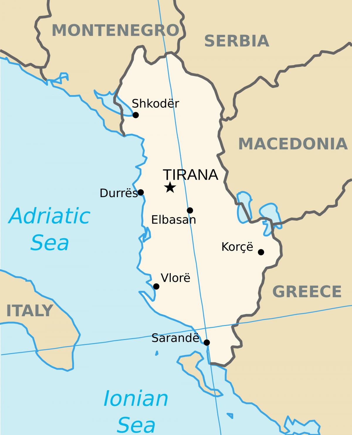નકશો saranda અલ્બેનિયા