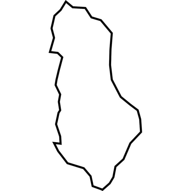 નકશો અલ્બેનિયા વેક્ટર નકશો